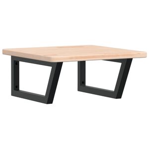 vidaXL Basin Shelf Wall Mounted Steel and Solid Wood Oak