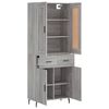 vidaXL Highboard Grey Sonoma 69.5x34x180 cm Engineered Wood