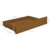 vidaXL Bed Frame without Mattress Honey Brown Solid Wood 160x200 cm (322009+321987)