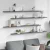 vidaXL Wall Shelves 4 pcs Grey 115x9x3 cm