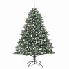 vidaXL Artificial Christmas Tree with 300 LEDs with Stand Green 210 cm