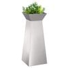 vidaXL Pillar Planter Silver 40 x 40 x 100 cm