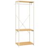 vidaXL Wardrobe White and Oak 60x40x167 cm Metal and Engineered Wood