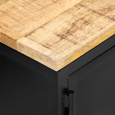 vidaXL TV Cabinet 130x30x37 cm Solid Rough Mango Wood
