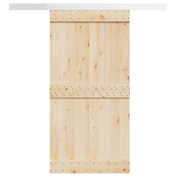 vidaXL Sliding Door Hardware Kit 200 cm Aluminium Alloy Sliver