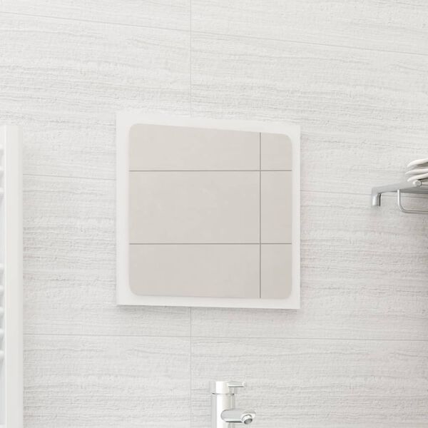 vidaXL Bathroom Mirror High Gloss White 40x1.5x37 cm Engineered Wood