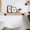 vidaXL Wall Shelf Light Brown 60x10x4 cm Treated Solid Wood Oak