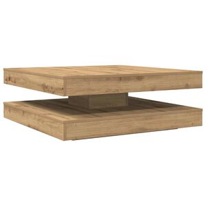 vidaXL Coffee Table 360-Degree Rotatable Artisan Oak 90x90x34.5 cm
