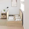 vidaXL Storage Bed Frame Sonoma Oak 100 x 200 cm Engineered Wood