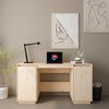 vidaXL Desk 140x50x75 cm Solid Wood Pine