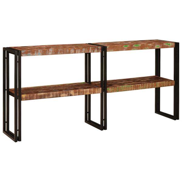 vidaXL Console Table Multicolour 160 x 33 x 75 cm Solid Reclaim Wood