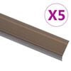 vidaXL Stair Nosings in L-shape 5 pcs Aluminium 90 cm Brown