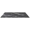 vidaXL Table Top Black 70x70 cm 6 mm Tempered Glass with Marble Design
