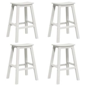 vidaXL Garden Bar Set 4 pcs White HDPE