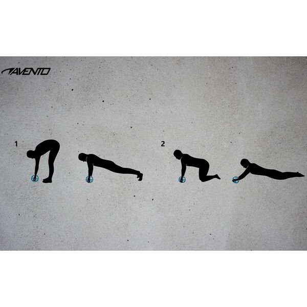 Avento Ab Roller Power Black and Blue