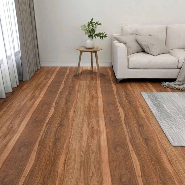 vidaXL Flooring Planks 55 pcs Brown 5.11 m&sup2; PVC