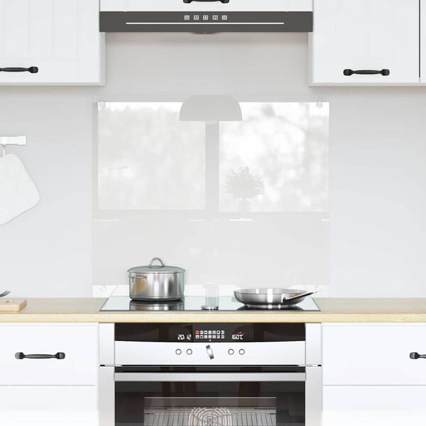 vidaXL Kitchen Backsplash Transparent 70 x 60 cm Tempered Glass