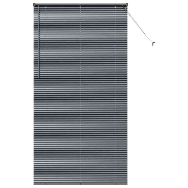 vidaXL Window Blind with Curtains Manual Dark grey Aluminium
