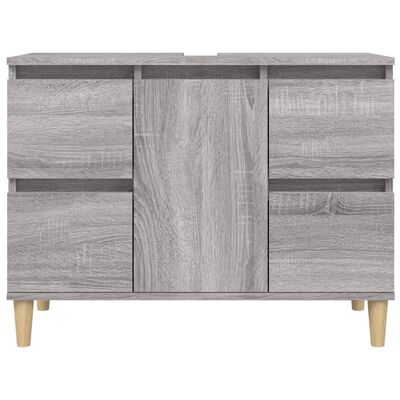 vidaXL Sink Cabinet Grey Sonoma 80x33x60 cm Engineered Wood