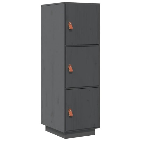 vidaXL Highboard Grey 34x40x108.5 cm Solid Wood Pine