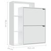 vidaXL Shoe Cabinet White 79.5x24x90.5 cm Engineered Wood