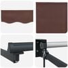 vidaXL Manual Retractable Awning with LEDs Brown 3 x 2.5 m