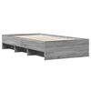 vidaXL Bed Frame without Mattress Grey Sonoma 100x200 cm Engineered Wood