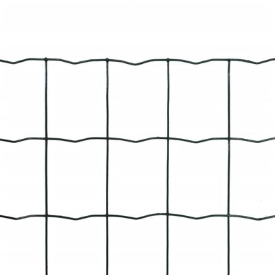 vidaXL Euro Fence Steel 25x0.8 m Green