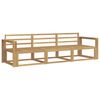 vidaXL Outdoor Sofa Set 3 pcs White Solid Acacia Wood