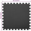 vidaXL Puzzle Exercise Mats 12 pcs Black 4.32 ㎡ EVA Foam