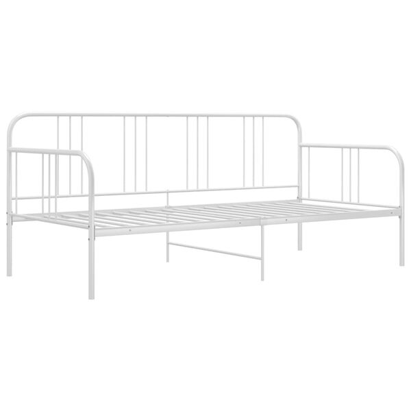 vidaXL Sofa Bed Frame without Mattress White Metal 90x200 cm