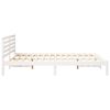 vidaXL Bed Frame with Headboard White 160 x 210 cm Solid Pine Wood