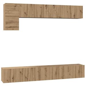vidaXL TV Cabinet Set Wall-mounted 5 pcs Artisan Oak Engineered Wood