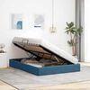 vidaXL Storage Bed with Mattress Dark Blue 140 x 190 cm Velvet