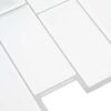 vidaXL Decorative Stickers 10 pcs White Grey 29.4 x 21.4 x 0.8 cm