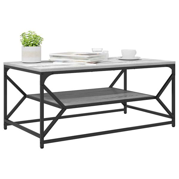 vidaXL Coffee Table Grey Sonoma 90 x 50 x 40 cm