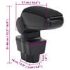 vidaXL Car Armrest Black 12x37x(31-48) cm ABS