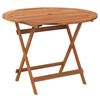 vidaXL Folding Garden Table Ø 90x75 cm Solid Wood Acacia