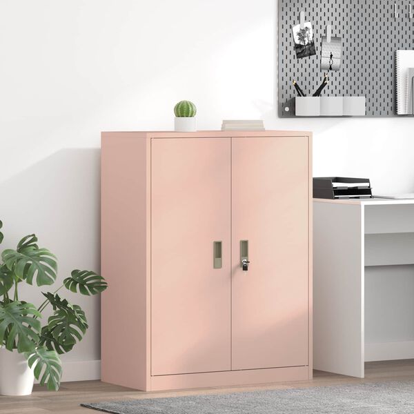 vidaXL Storage Cabinet Pink 80 x 40 x 105 cm Steel