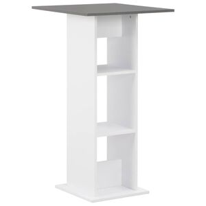 vidaXL Bar Table | White and Anthracite Grey | Engineered wood | Standard