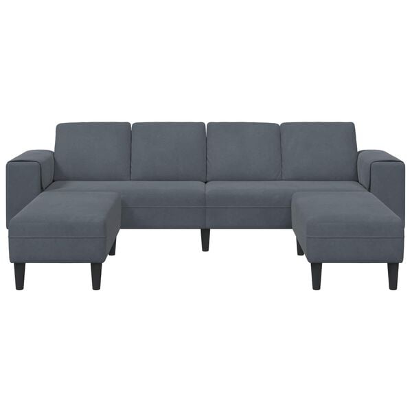 vidaXL Living Room Couch 3 pcs Dark Grey