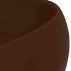 vidaXL Luxury Wash Basin Round Matt Dark Brown 40x15 cm Ceramic