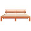 vidaXL Bed Frame with Headboard Wax Brown 200 x 200 cm Solid Pine Wood