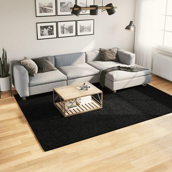 vidaXL Shaggy Rug PAMPLONA High Pile Modern Black 200x280 cm