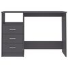 vidaXL Desk with Drawers Grey 110x50x76 cm Engineered Wood