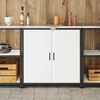 vidaXL Kitchen Storage with Shelf White 90 x 50 x 92 cm Steel