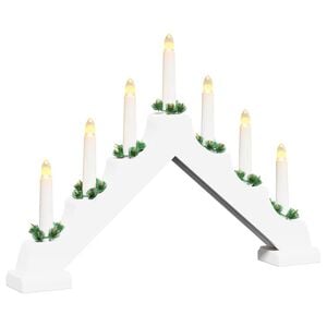 vidaXL Christmas Candle Bridge 7 LEDs Warm White 39.5 x 5 x 29 cm
