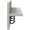vidaXL Wall-Mounted Coat Rack Concrete Grey 60 x 10.5 x 18 cm