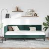 vidaXL Corner Bed Frame Dark Green 80 cm x 200 cm Velvet