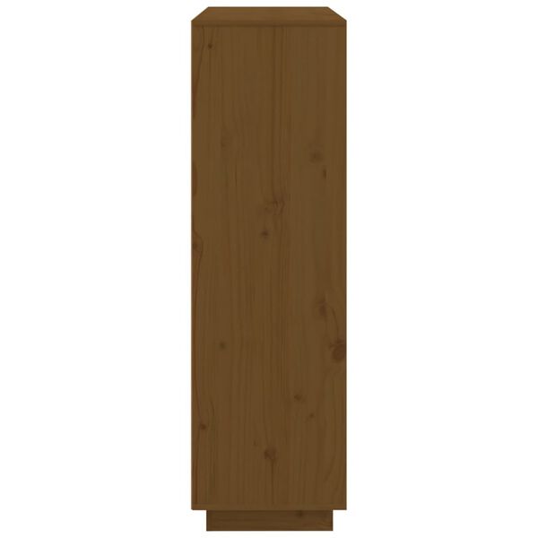 vidaXL Highboard Honey Brown 110.5x35x117 cm Solid Wood Pine